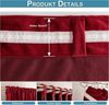 LMaxhome Verdunkelungsvorhang Blickdicht Samt Velvet Vorhang Gardinen Thermo Weihnachtsvorhänge Deko, (2 St), verdunkelnd, 132x213cm/244cm/274cm/305cm, Winter Verdickt Bild 2