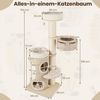 KOMFOTTEU Kratzbaum, mit 2-stöckiger Katzenwohnung & 2 Sitzstangen Bild 3