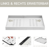Home Nature Wohnkonzept Teleskopschublade für Küchenschrank, 1er Set, Ausziehschublade mit Klebehalterung ohne Bohren, 68 x 42 x 7,5 cm, ausziehbarer Organizer aus Karbonstahl, Vielseitig für Küche und Bad, Weiß Bild 3