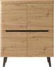 INOSIGN Highboard Torge, Kommode, Schrank, Sideboard, Anrichte, Mehrzweckschrank (1 St), abgeschrägte Füße, drei Farben, Scandi Design, 107 cm breit Bild 3