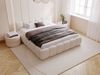 GRAINGOLD Cloud Low Bett 180x200, Polsterbett mit Bettkasten und Lattenrost, Bouclé-Stoff, Beige Bild 3