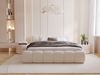 GRAINGOLD Cloud Low Bett 180x200, Polsterbett mit Bettkasten und Lattenrost, Bouclé-Stoff, Beige Bild 4