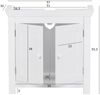 Design Waschbeckenunterschrank WL1.350 Badunterschrank mit 2 Türen Weiß, Kleiner Schrank Badezimmer 57 cm Breit, Badschrank Waschbecken Stehend, Bad Aufbewahrung, Waschtischunterschrank Bild 4