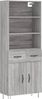 vidaXL Highboard Grau Sonoma 69,5x34x180 cm Holzwerkstoff 3200551 Bild 2