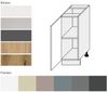 Unterschrank KVANTUM 1-türig 30cm Korpus- & FrontFarbe: dust grey matt / weiß (Q-D1D/30) Bild 2