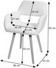 6er-Set Esszimmerstuhl HWC-A50 II, Stuhl Küchenstuhl Polsterstuhl, Holz Stoff/Textil Bouclé (450g/m²) FSC® ~ grau Bild 3