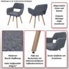 6er-Set Esszimmerstuhl HWC-A50 II, Stuhl Küchenstuhl Polsterstuhl, Holz Stoff/Textil Bouclé (450g/m²) FSC® ~ grau Bild 2
