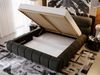 GRAINGOLD Mellow Polsterbett 120x200, mit hohem Kopfteil und Bettkasten, Velour-Stoff, Dunkelgrau Bild 5