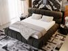 GRAINGOLD Mellow Polsterbett 120x200, mit hohem Kopfteil und Bettkasten, Velour-Stoff, Dunkelgrau Bild 4