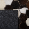 Teppich Kuhfell beige / braun 160x230 cm Patchwork Kurzflor EYIM Bild 5