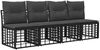 vidaXL Outdoor-Sofagarnitur 10 pcs Schwarz und Dunkelgrau Polyester 3437707 Bild 5