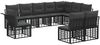 vidaXL Outdoor-Sofagarnitur 10 pcs Schwarz und Dunkelgrau Polyester 3437707 Bild 2