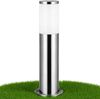 MONZANA® Außenleuchte IP44 Wetterfest Edelstahl E27 Silber 50cm Außen Garten Wegeleuchte Standleuchte Gartenleuchte Bild 2
