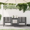 vidaXL Gartenstühle 2 Stk. Grau 61,5x53x71 cm Massivholz Kiefer 825130 Bild 3