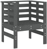 vidaXL Gartenstühle 2 Stk. Grau 61,5x53x71 cm Massivholz Kiefer 825130 Bild 4