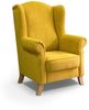 Beautysofa Ohrensessel Leonardo (mit Holzbeine, Wellenfedern), Polstersessel im skandinavisches Stil, Sessel aus Velours, Wohnzimmer Bild 5