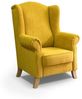 Beautysofa Ohrensessel Leonardo (mit Holzbeine, Wellenfedern), Polstersessel im skandinavisches Stil, Sessel aus Velours, Wohnzimmer Bild 4