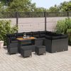 vidaXL Garten-Sofa-Set mit Kissen mit Speicher 13 pcs Schwarz 3363479 Bild 3