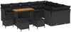 vidaXL Garten-Sofa-Set mit Kissen mit Speicher 13 pcs Schwarz 3363479 Bild 2