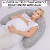 Amilian Stillkissen XXL 170 cm Schwangerschaftskissen Seitenschläferkissen U-Form, Set, mit Bezug, Cord-Optik, geräuscharm, Made in EU Bild 4