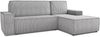 Ecksofa Totti L mit Schlaffunktion und Bettkasten - Cord Stoff - L-Form Couch, Polstersofa, Schlafsofa, Sofagarnitur (Grau (Poso 110) Seite: Rechts) Bild 2