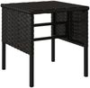 vidaXL Gartenhocker mit Kissen 4 Stk. Schwarz Poly Rattan 362340 Bild 4