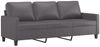 vidaXL 3-Sitzer-Sofa mit Hocker Grau 180 cm Kunstleder 3201026 Bild 5