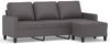 vidaXL 3-Sitzer-Sofa mit Hocker Grau 180 cm Kunstleder 3201026 Bild 2