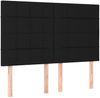 vidaXL Boxspringbett mit Matratze Schwarz 140x200 cm Stoff 3136599 Bild 5