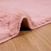vidaXL Rutschfester Teppich aus Kunstkaninchenfell OLITE Rosa 42021708 Bild 5
