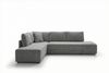 KAWOLA Schlafsofa SADIRA Ecksofa Cord grau Recamiere links 89 x 209 x 288 cm Bild 3