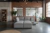 KAWOLA Schlafsofa SADIRA Ecksofa Cord grau Recamiere links 89 x 209 x 288 cm Bild 5