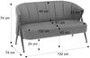 2er-Sofa HWC-P30, Zweisitzer Polster-/Lounge-Sofa Couch Vintage Retro Industrial Metall Kunstleder ~ dunkelbraun Bild 3