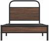 Einzelbettgestell Design für Erwachsene ohne Matratze 100x200 cm Braun Eichen-Optik d3821e Bild 5