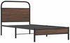 Einzelbettgestell Design für Erwachsene ohne Matratze 100x200 cm Braun Eichen-Optik d3821e Bild 3