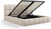 Micadoni Stauraumbett mit Kopfteil Bellis Chenille Haga Beige 160x200 Bild 5