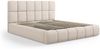 Micadoni Stauraumbett mit Kopfteil Bellis Chenille Haga Beige 160x200 Bild 2