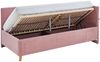 Basis-Liege mit Bettkasten Chicago / Cool, Stoff, Rosa, 98 x 90 x 208 cm Bild 2
