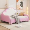 Sofabett 2-in-1 Schlafsofa & Bett umwandelbar mit Kopfteilbeleuchtung, Fernbedienung & stabilem mit Farbwechsel-Licht,Rosa Bild 5