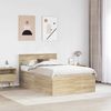 vidaXL Bettrahmen mit Kopfteil Sonoma-Eiche 120 x 190 cm Holzwerkstoff 3408594 Bild 3