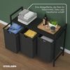STEELSØN 'Rigil' Wäschesammler, schwarz, Wäschekorb inkl. 3 Wäschesäcke je 40 Liter aus Oxford-Gewebe, ausziehbar, Wäschebox mit MDF-Ablagefläche Bild 4