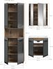 Badkombination (B/H/T: 135x185x46 cm) in schwarz matt und Nox Oak Nachbildung Bild 4