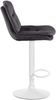 Barhocker MITUN - Samt Schwarz 46x54x94 cm Weiß | Barstuhl Höhenverstellbar Mit Lehne Drehbar Tresenhocker Tresenstuhl Kneipenhocker Kneipenstuhl Bild 5
