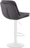 Barhocker MITUN - Samt Schwarz 46x54x94 cm Weiß | Barstuhl Höhenverstellbar Mit Lehne Drehbar Tresenhocker Tresenstuhl Kneipenhocker Kneipenstuhl Bild 4