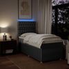 vidaXL Boxspringbett mit Matratze Dunkelgrau 90x200 cm Stoff 3294247 Bild 4