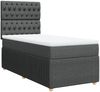 vidaXL Boxspringbett mit Matratze Dunkelgrau 90x200 cm Stoff 3294247 Bild 3