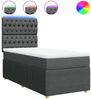 vidaXL Boxspringbett mit Matratze Dunkelgrau 90x200 cm Stoff 3294247 Bild 2