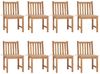 vidaXL Gartenstühle 8 Stk. mit Kissen Massivholz Teak 3073145 Bild 2