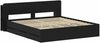 vidaXL Bettgestell mit Stauraum Schwarz 200 x 200 cm Holzwerkstoff 3433985 Bild 3