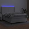 vidaXL Boxspringbett mit Matratze & LED Weiß 140x190 cm Kunstleder 3139260 Bild 3
